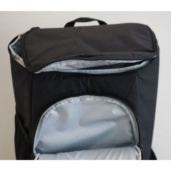Arctic Zone 24 Can Black Backpack Cooler- Microban Lining & SuperFoam Insulation - Picture 6 of 11
